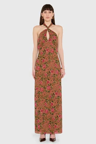Amanda Uprichard Samara Maxi Dress In Brown
