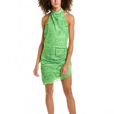 Amanda Uprichard Samba Mini Dress In Bandana In Green