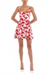 Amanda Uprichard Sarabeth Mini Dress In Multicolor In Red