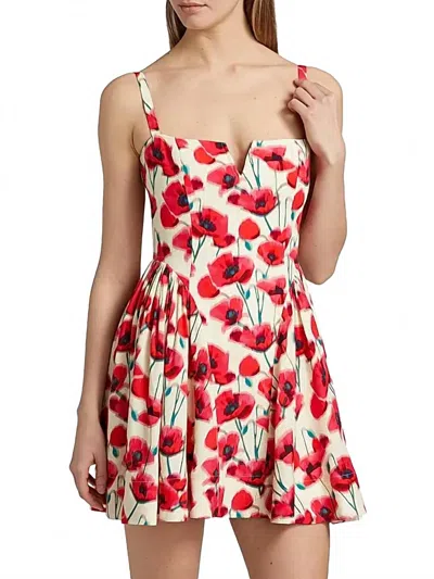 AMANDA UPRICHARD SARABETH FLORAL SLEEVELESS MINIDRESS IN POPPY FIELD