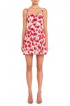Amanda Uprichard Sarabeth Mini Dress In Multicolor In Red