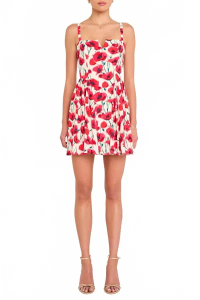 Amanda Uprichard Sarabeth Mini Dress In Multicolor In Red