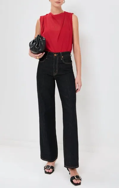 Amanda Uprichard Scala Sleeveless Top In Red In Multi