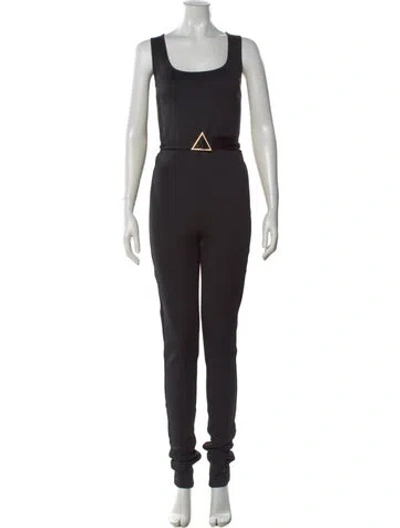 Pre-owned Amanda Uprichard Scoop Neck Jumpsuit W/ Tags In Black