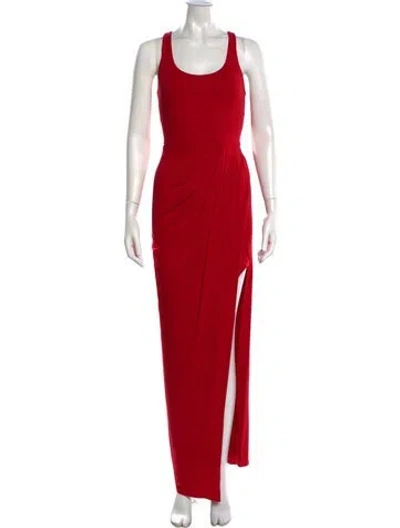 Pre-owned Amanda Uprichard Scoop Neck Long Dress In Red
