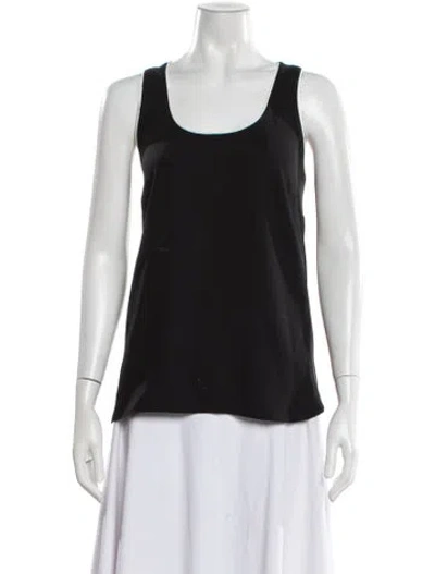 Pre-owned Amanda Uprichard Scoop Neck Sleeveless Top In Black