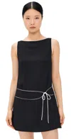 Amanda Uprichard Scotlyn Dress In Black/ivory
