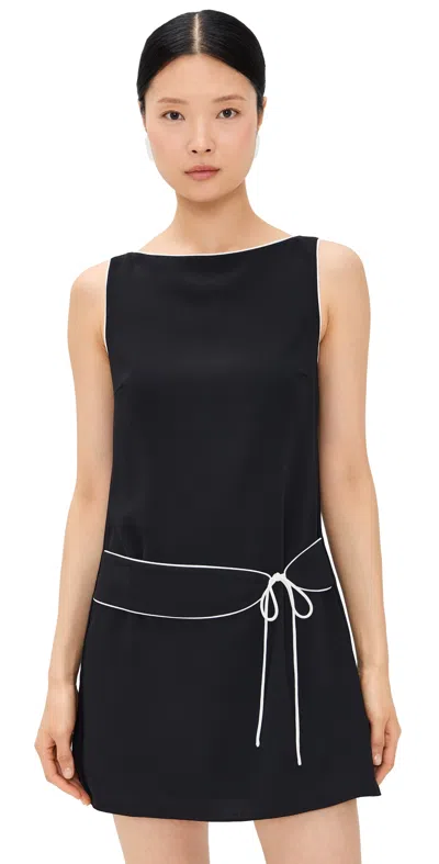 Amanda Uprichard Scotlyn Dress In Black Ivory