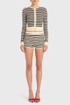 Amanda Uprichard Seine Shorts In Black,cream