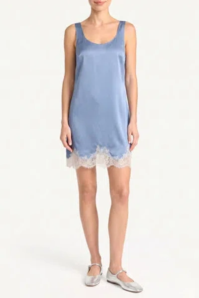 Amanda Uprichard Selia Silk Dress In Blue