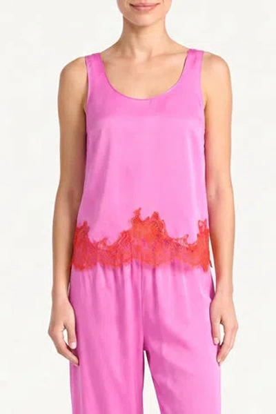 Amanda Uprichard Selia Silk Top In Pink
