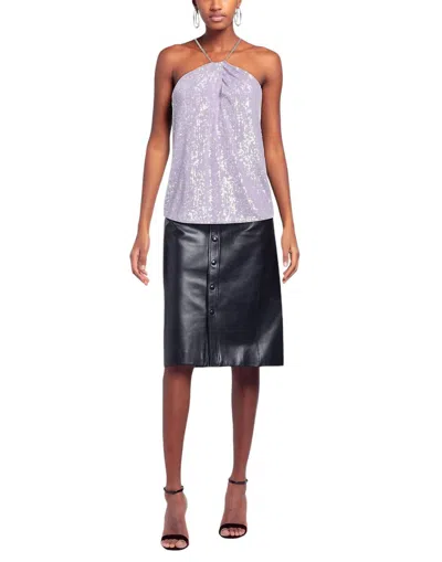 Amanda Uprichard Sequin Top In Lilac In Multi