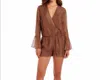 Amanda Uprichard Seraphina Romper In Harvest In Orange