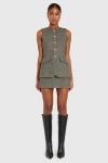 Amanda Uprichard Serena Romper In Gray