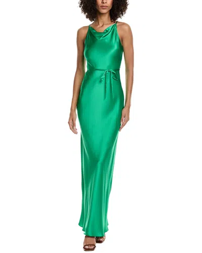 Amanda Uprichard Shaelyn Silk Maxi Dress In Green