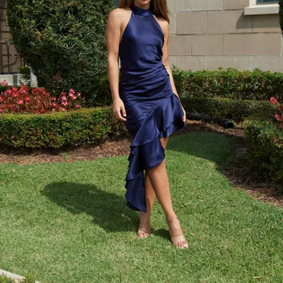 Amanda Uprichard Shaena Silk Dress In Imperial In Multi