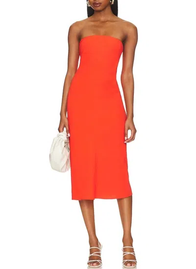 Amanda Uprichard Shiran Dress In Electric Rouge In Red