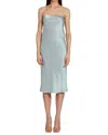 Amanda Uprichard Shiran Strapless Midi Dress In Sea Salt In Blue