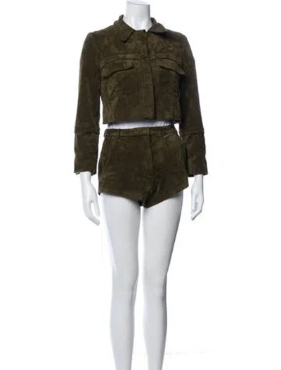 Pre-owned Amanda Uprichard Short Set In Green