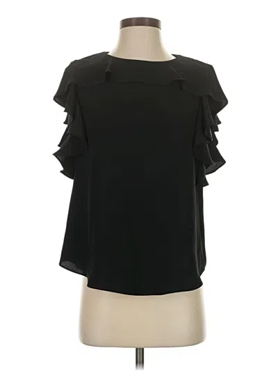 Amanda Uprichard Short Sleeve Blouse In Black
