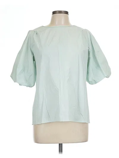Pre-owned Amanda Uprichard Short Sleeve Blouse In Green