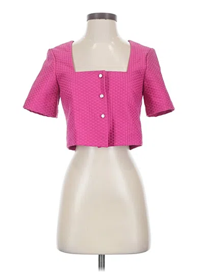 Pre-owned Amanda Uprichard Short Sleeve Blouse In Pink