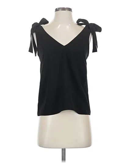 Pre-owned Amanda Uprichard Short Sleeve Top Black Cold Shoulder Neckline Tops