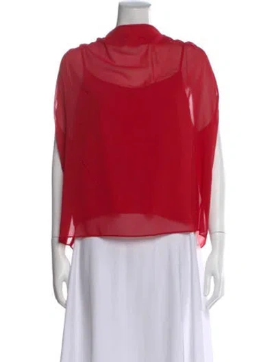 Pre-owned Amanda Uprichard Short Sleeve Top In Red