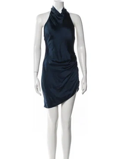 Pre-owned Amanda Uprichard Silk Mini Dress In Blue