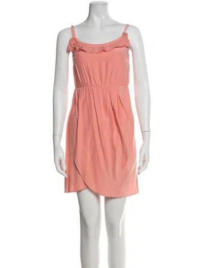 Pre-owned Amanda Uprichard Silk Mini Dress In Pink