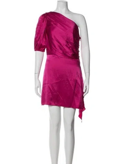 Pre-owned Amanda Uprichard Silk Mini Dress In Pink