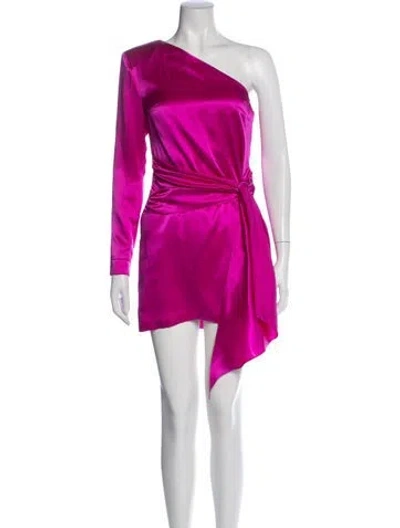 Pre-owned Amanda Uprichard Silk Mini Dress In Purple