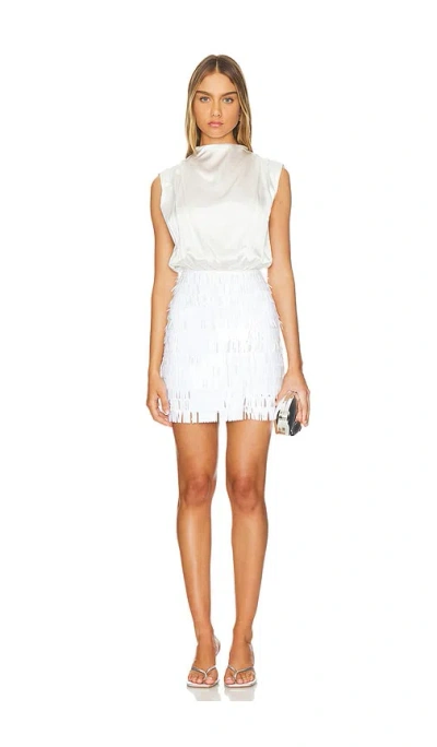 Amanda Uprichard Simran Mini Dress In 象牙白