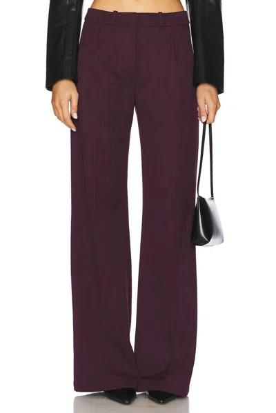 Amanda Uprichard Slater Pant In Burgundy
