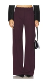 Amanda Uprichard Slater Pant In Burgundy In 葡萄酒色