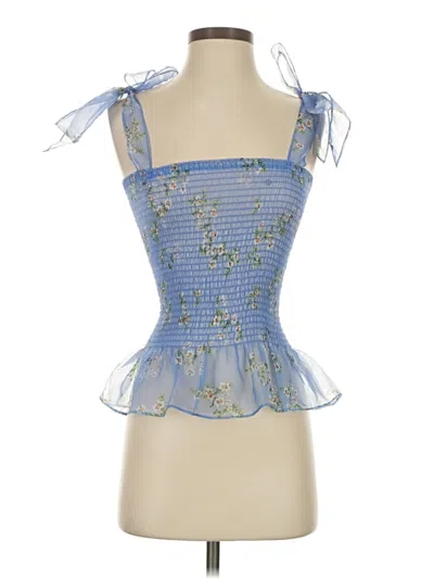 Pre-owned Amanda Uprichard Sleeveless Blouse In Blue