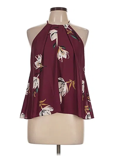 Pre-owned Amanda Uprichard Sleeveless Blouse In Burgundy