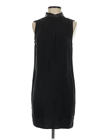 Pre-owned Amanda Uprichard Sleeveless Silk Top Black High Neck Tops