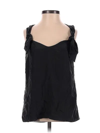 Pre-owned Amanda Uprichard Sleeveless Silk Top Gray Sweetheart Neckline Tops