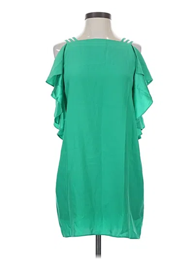 Pre-owned Amanda Uprichard Sleeveless Silk Top Green Cold Shoulder Neckline Tops