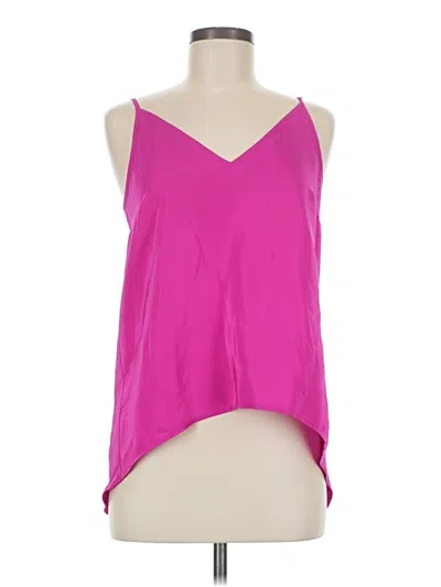 Pre-owned Amanda Uprichard Sleeveless Silk Top Pink V-neck Tops