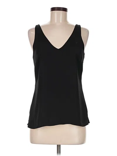 Pre-owned Amanda Uprichard Sleeveless Top Black Plunge Neckline Tops