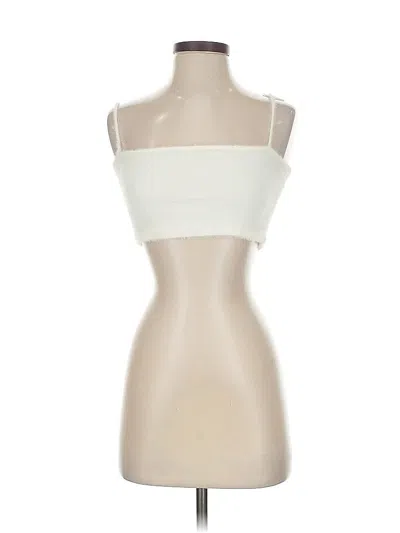Pre-owned Amanda Uprichard Sleeveless Top Ivory Strapless Neckline Tops In White