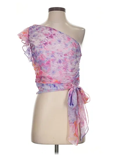 Pre-owned Amanda Uprichard Sleeveless Top Pink One Shoulder Neckline Tops