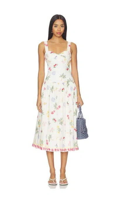 Amanda Uprichard Soho Midi Dress In Neutral