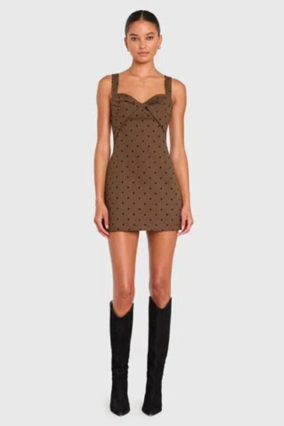 Amanda Uprichard Soho Romper In Brown