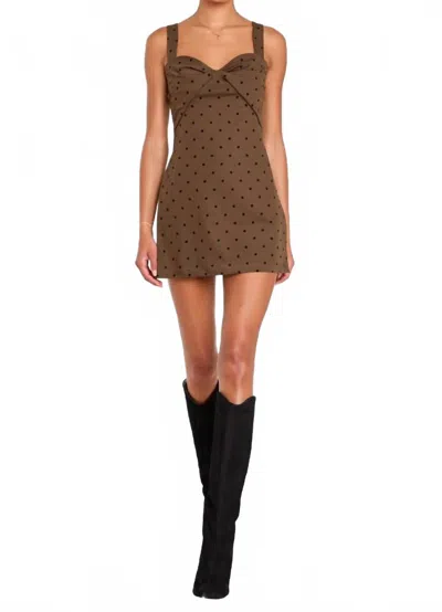 Amanda Uprichard Soho Romper In Chocolate In Brown