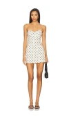 Amanda Uprichard Soho Strapless Linen Blend Romper Minidress