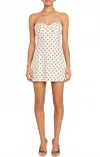 Amanda Uprichard Soho Strapless Linen Blend Romper Minidress In White