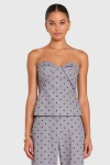 Amanda Uprichard Soho Top In Gray